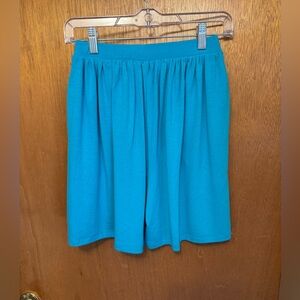 Turquoise blueShort A-Line Shorts Stretch Polyester Rayon Spandex Women S